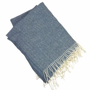 Nido Notte Italia Blue Cotton Blend Throw